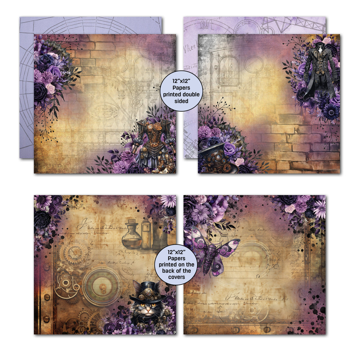 3Quarter Designs Gothic Innovation 12x12 Design Paper & Diecuts Set