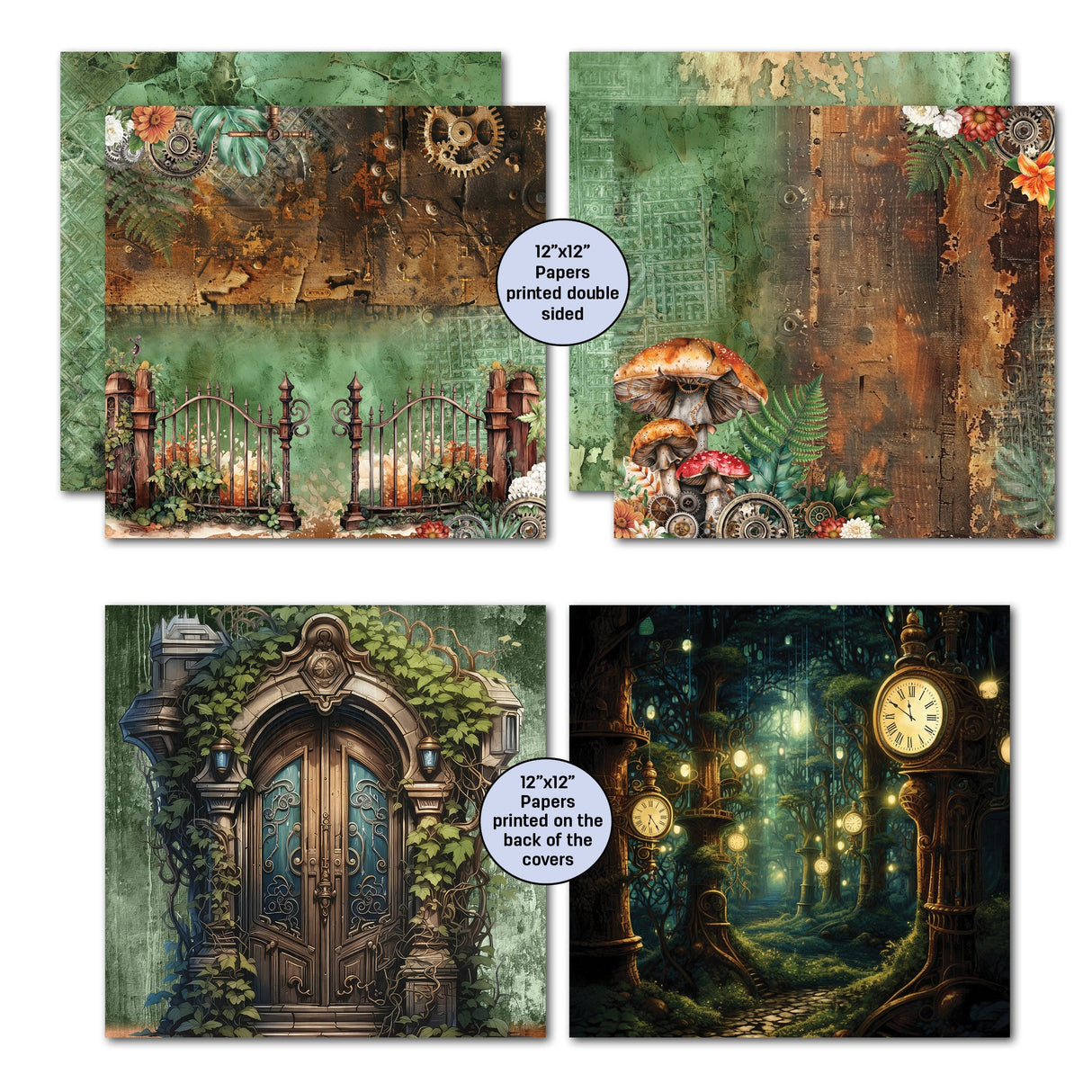 3Quarter Designs Punk'ed Forest 12x12 Design Paper & Diecuts Set