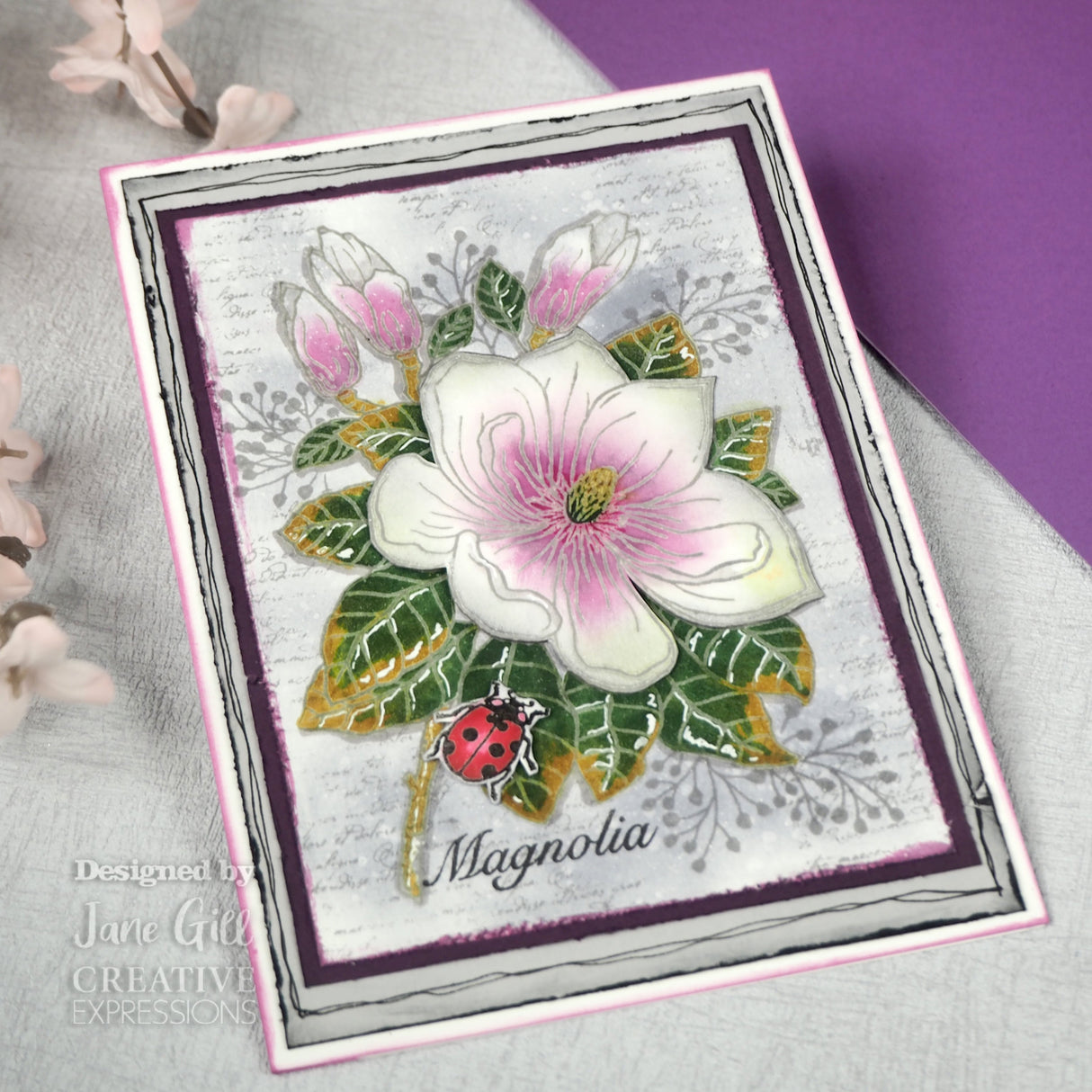 Woodware Clear Singles Magnolia 4 in x 6 in Stamp