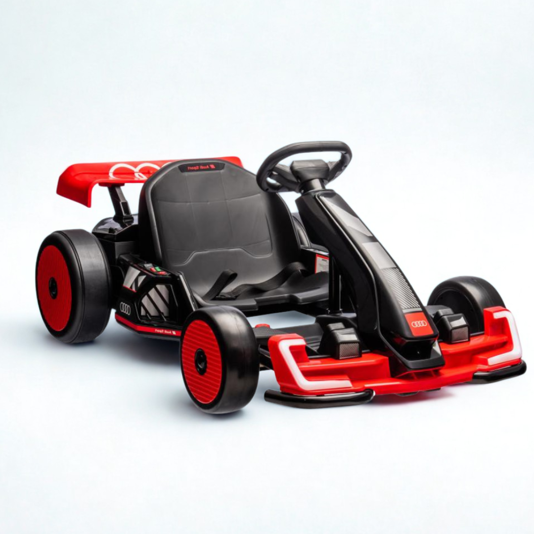 24V Audi Premium Upgraded Drifting Go Kart W/ Drift Mode, Lights & Music Player