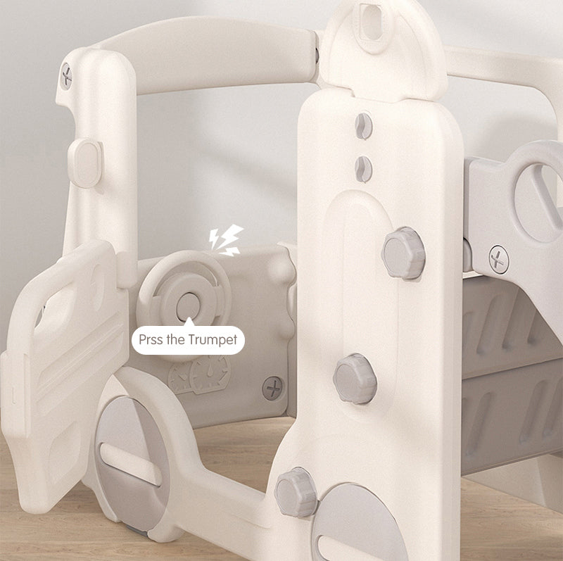 Kids Indoor & Outdoor Bus-Themed Slide with Ball Frame - Interactive Fun for Kids & Toddlers