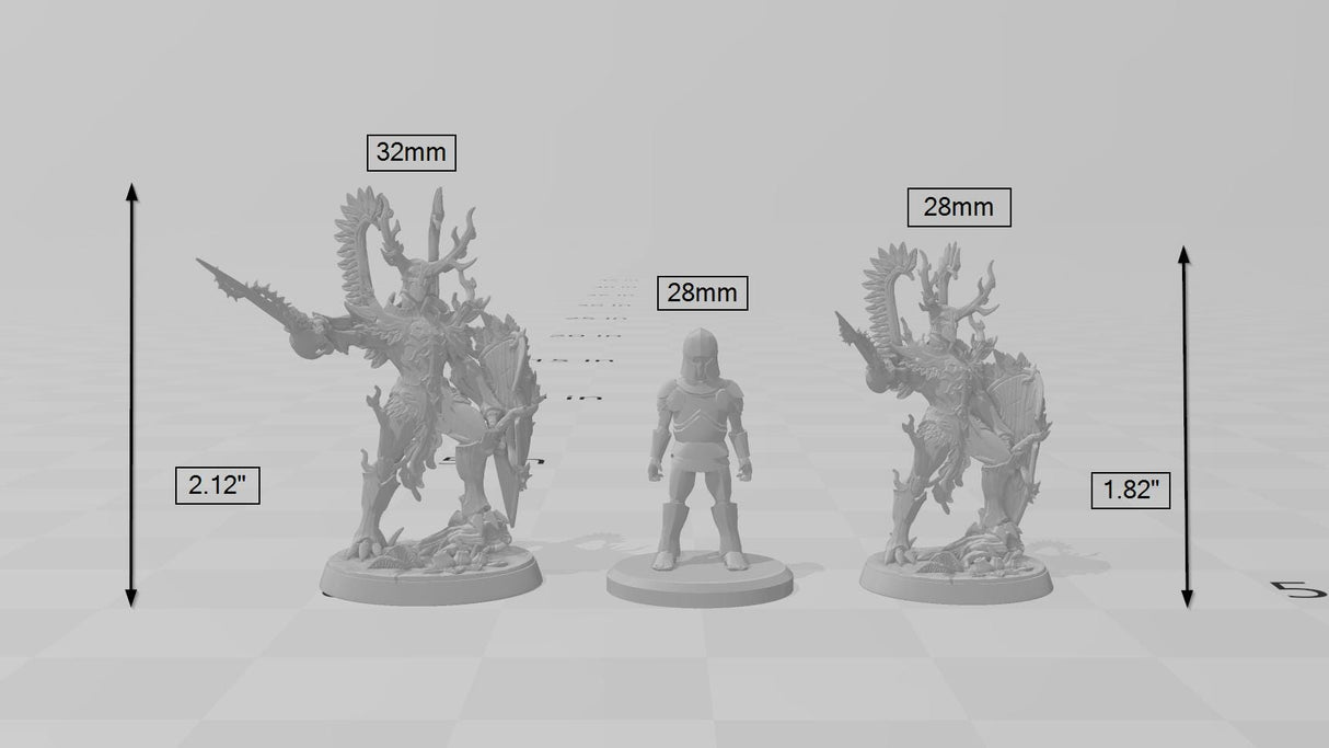 The Green Knight Spriggan DnD Mini, Fey, Monster Fairy Dryad, Elven- High Quality Resin Printed 28mm 32mm Tabletop Miniature, Tough Figurine