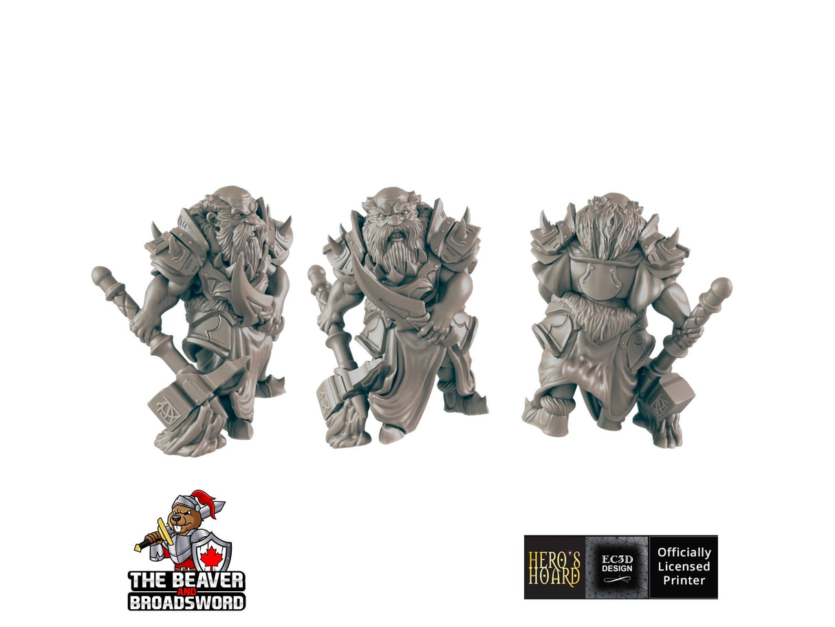Dark Dwarf Pack | DnD Miniature, Premium Resin, Durable and Tough for your TTRPG and Wargaming! 32mm, 28mm, Male, Duergar Mountain Underdark