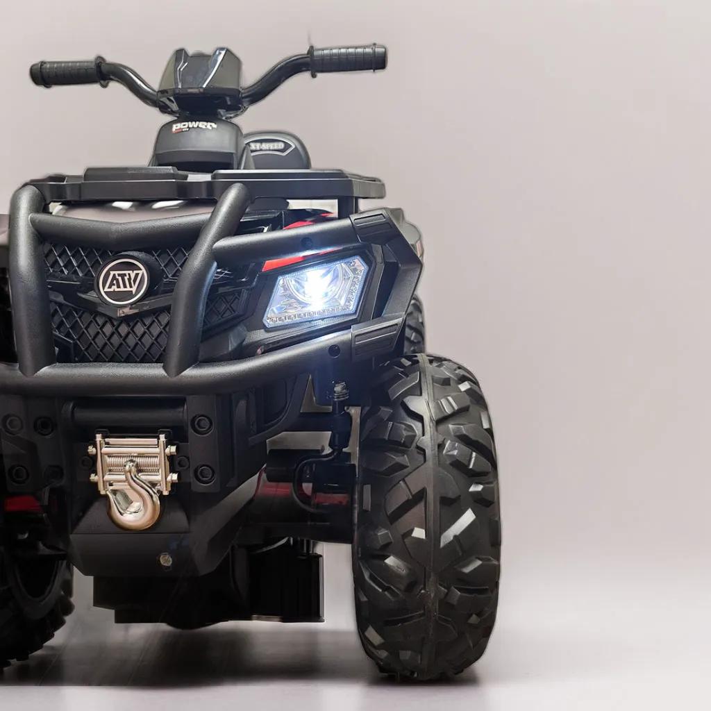 24V Titan Edition Kids Upgraded 4×4 Ride-On Quad ATV W/ Rubber Wheels, Lights & Music Player