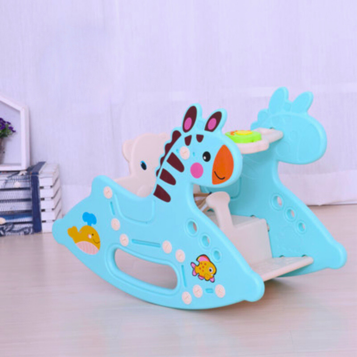 Infants & Toddlers Musical Rocking Zebra Edition Feeding Chair