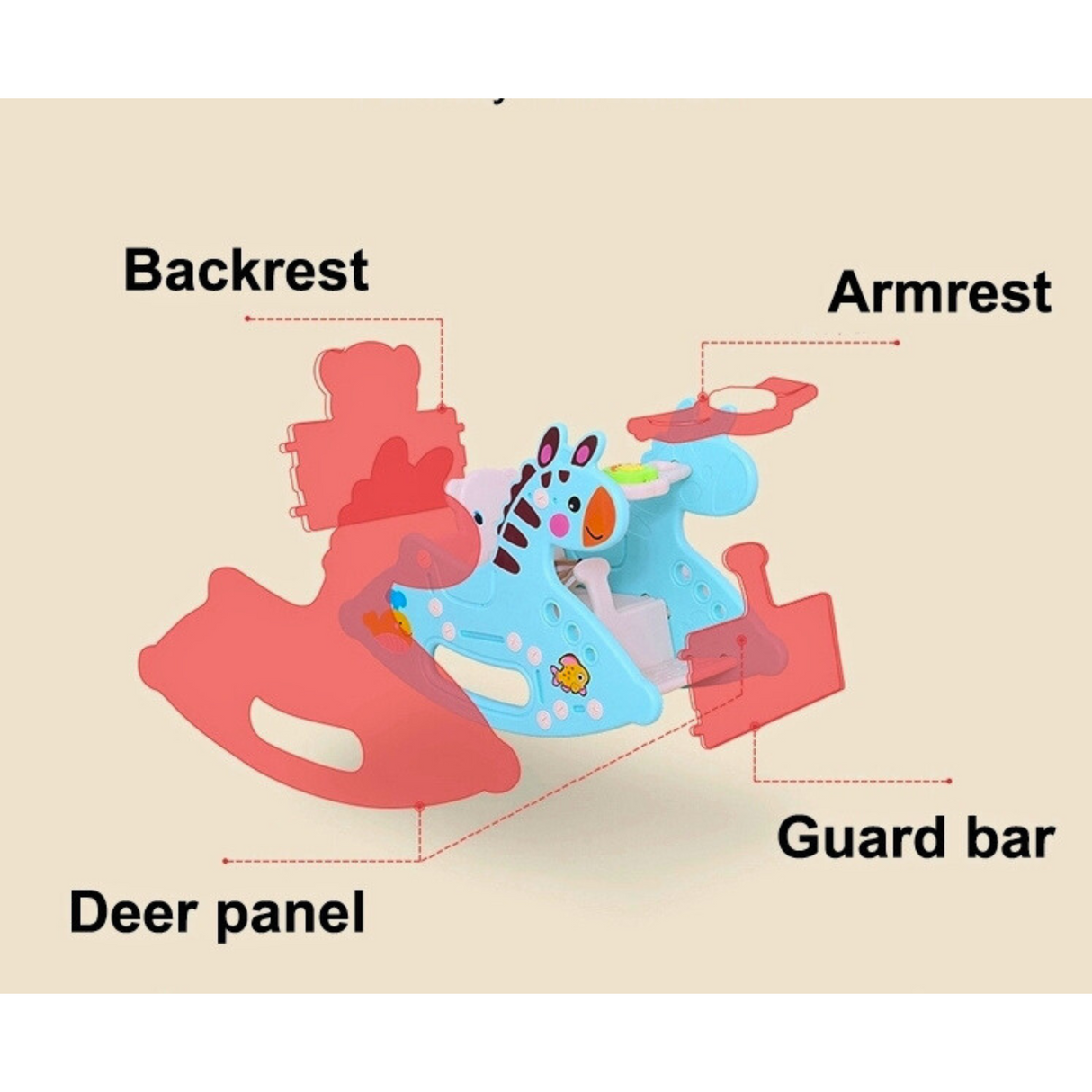 Infants & Toddlers Musical Rocking Zebra Edition Feeding Chair