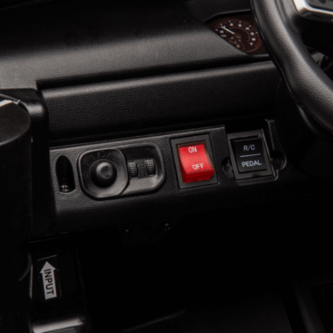 24V Police Officer XXL Edition 4x4 Kids 2-Seater Ride-On RAM 3500 Truck W/ Rubber Wheels, Siren, Music Player & RC