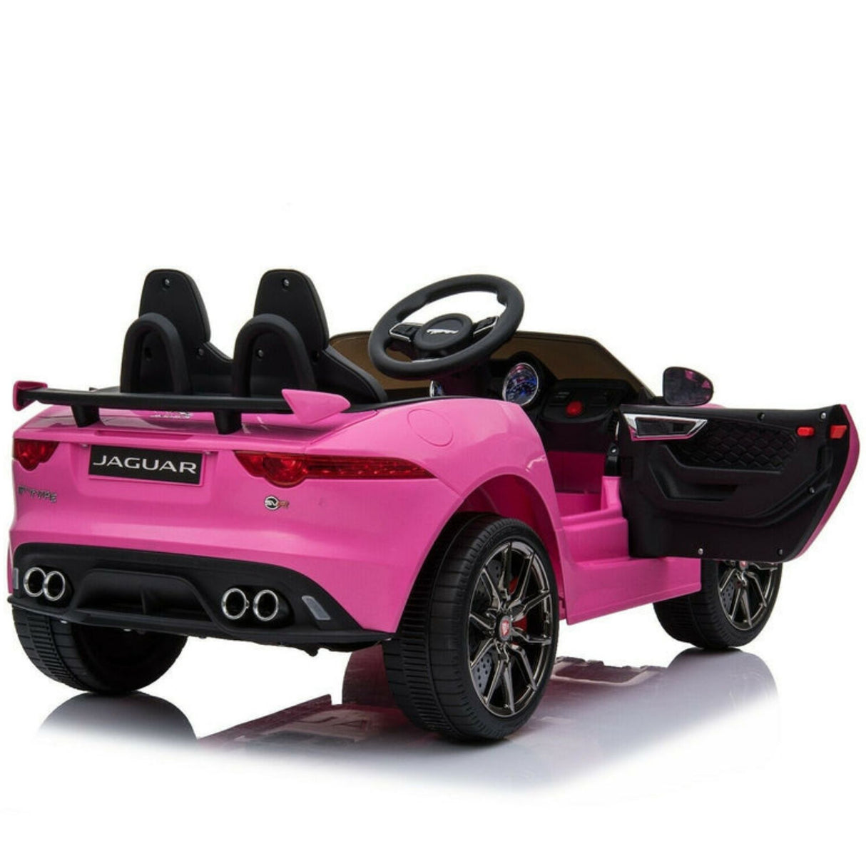 12V Jaguar F Type Kids 1-Seater Ride-On Car W/ Rubber Wheels, Music Player & RC