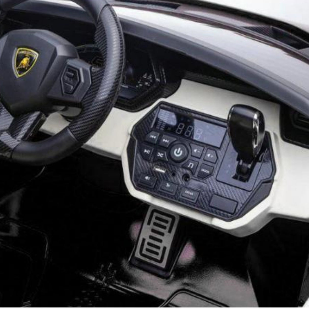 24V Lamborghini Sian 4x4 2-Seater Ride-On Car W/ Rubber Wheels, Music Player, Butterfly Doors & RC