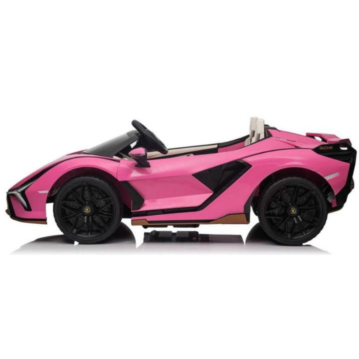 24V Lamborghini Sian 4x4 2-Seater Ride-On Car W/ Rubber Wheels, Music Player, Butterfly Doors & RC