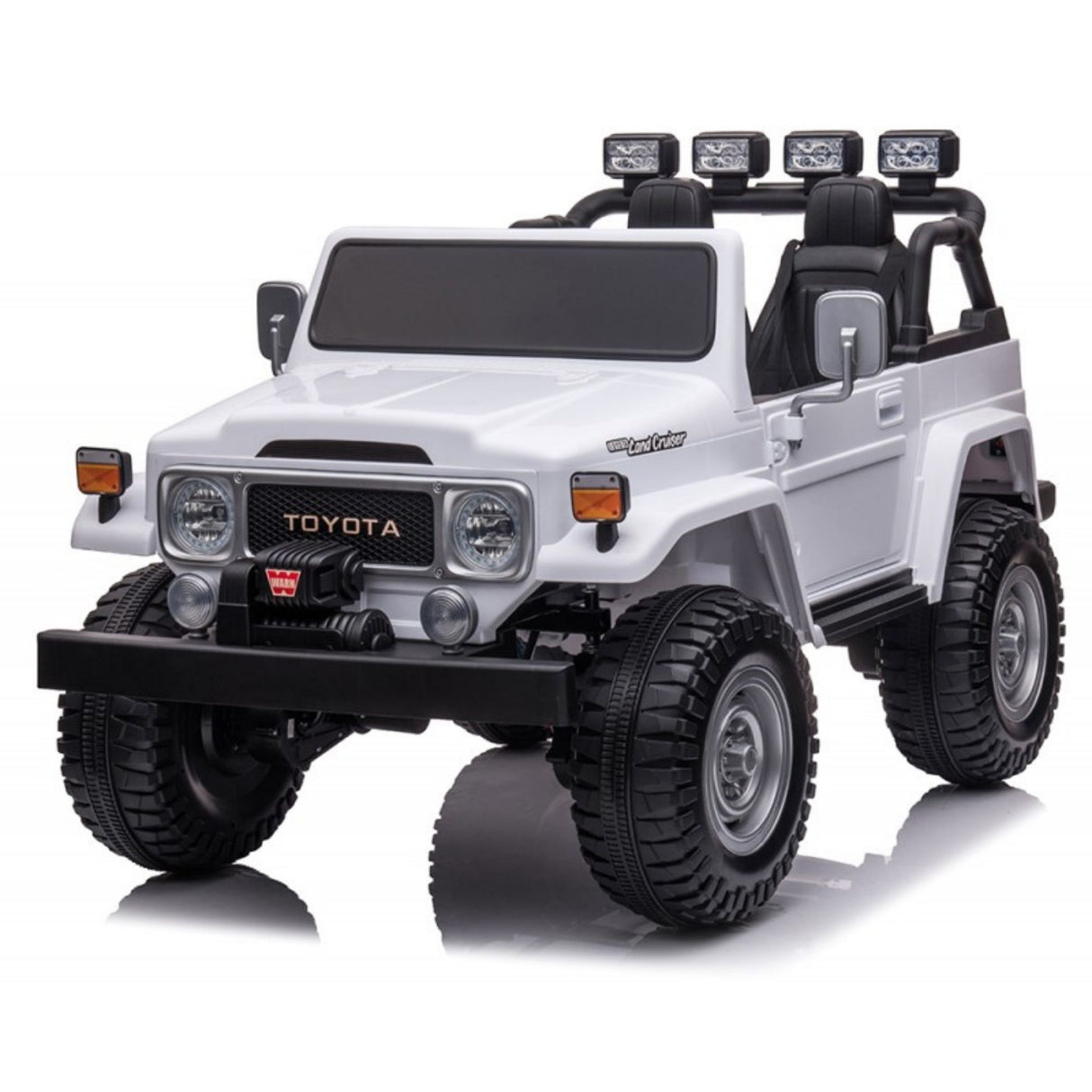 24V Toyota Premium 4x4 2-Seater Ride-On Truck W/ Rubber Wheels, Music Player & RC