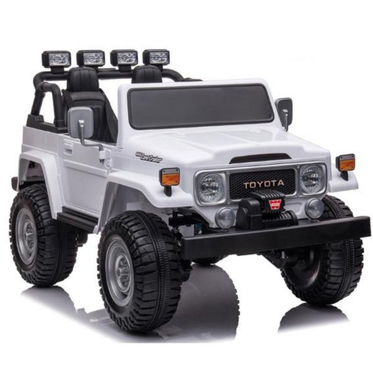 24V Toyota Premium 4x4 2-Seater Ride-On Truck W/ Rubber Wheels, Music Player & RC