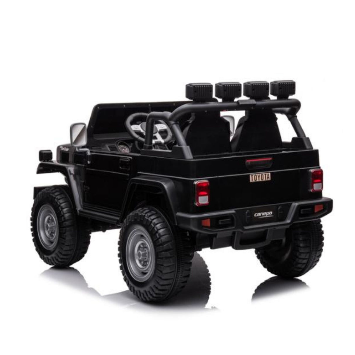 24V Toyota Premium 4x4 2-Seater Ride-On Truck W/ Rubber Wheels, Music Player & RC