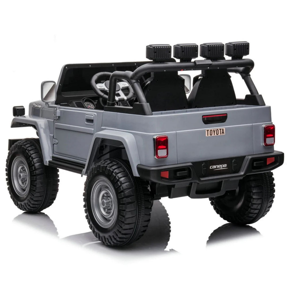 24V Toyota Premium 4x4 2-Seater Ride-On Truck W/ Rubber Wheels, Music Player & RC