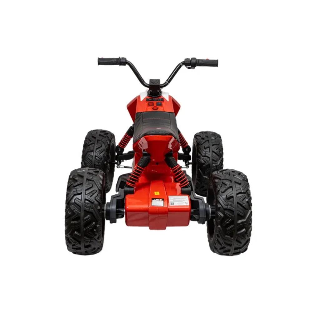 24V Adventure Pro 7 Edition Ride-On Quad W/ Rubber Wheels, Music Player & Lights
