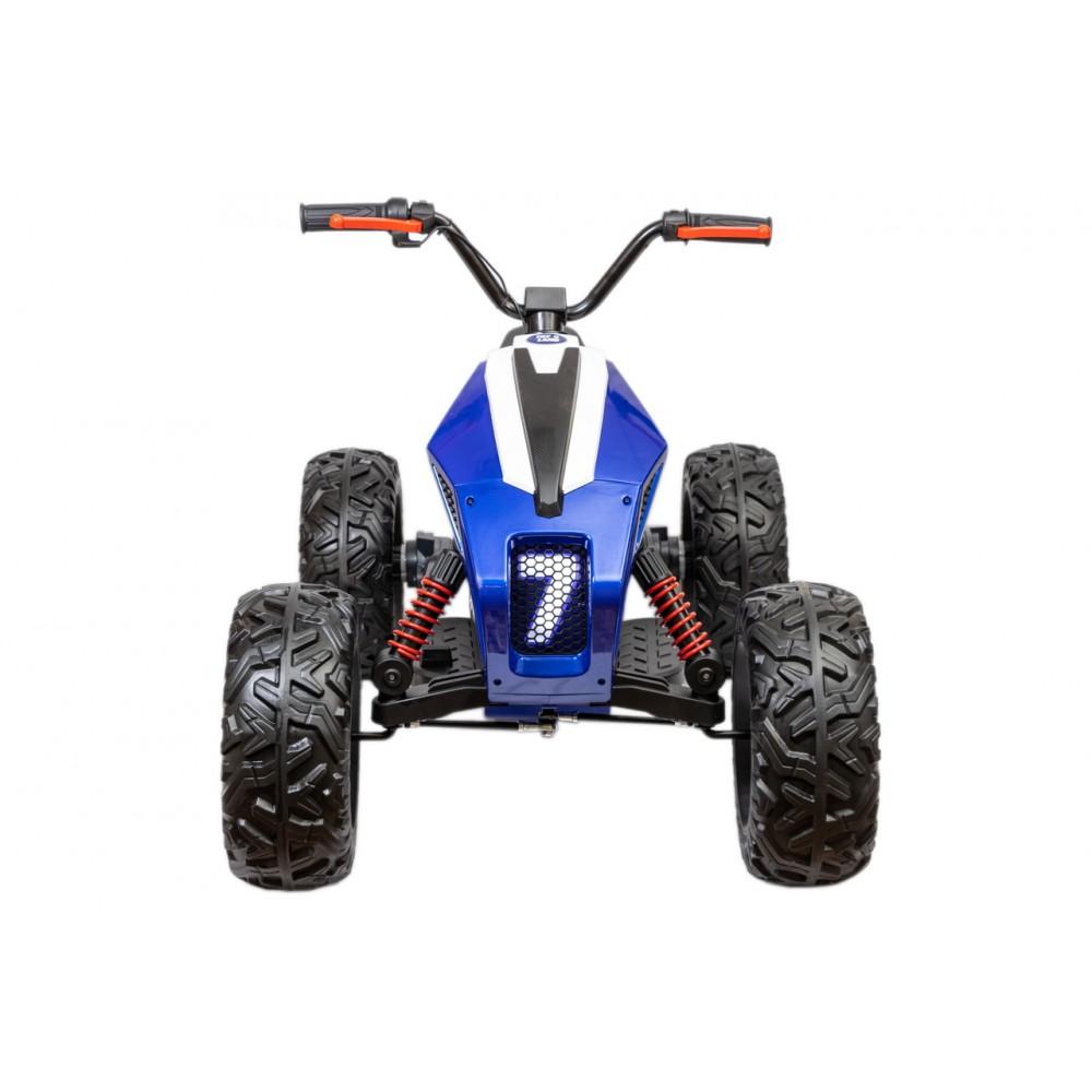 24V Adventure Pro 7 Edition Ride-On Quad W/ Rubber Wheels, Music Player & Lights