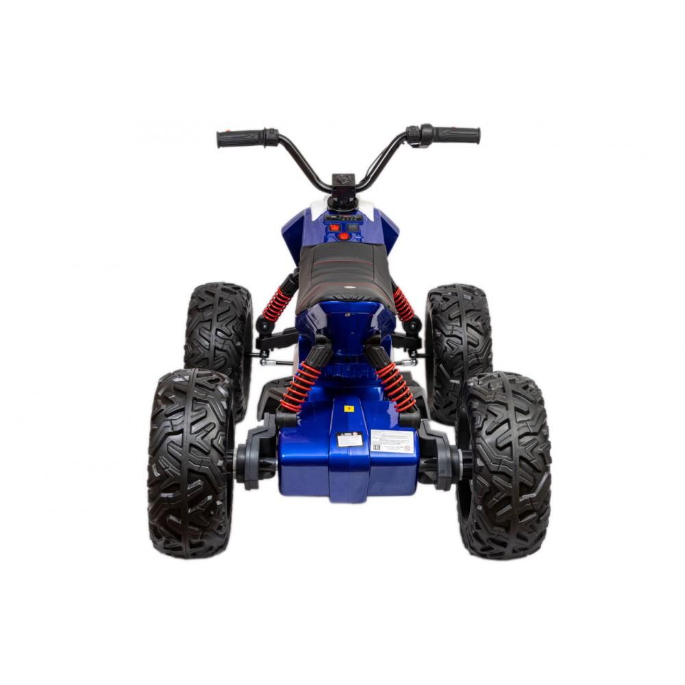 24V Adventure Pro 7 Edition Ride-On Quad W/ Rubber Wheels, Music Player & Lights