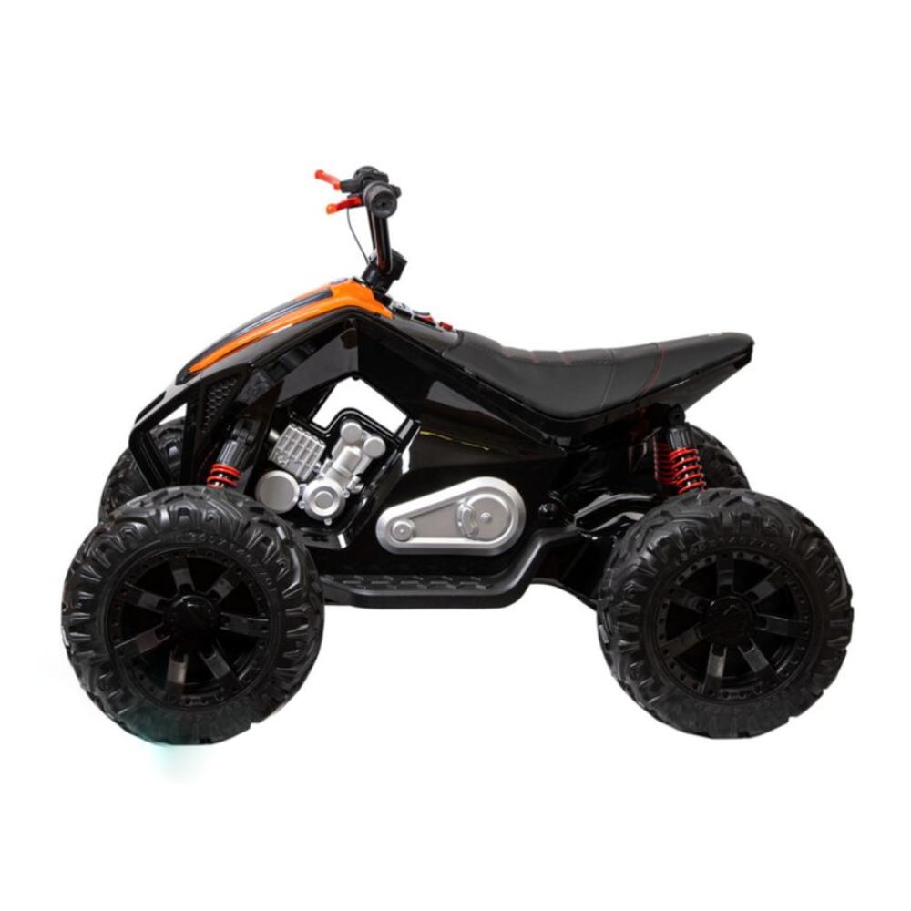 24V Adventure Pro 7 Edition Ride-On Quad W/ Rubber Wheels, Music Player & Lights