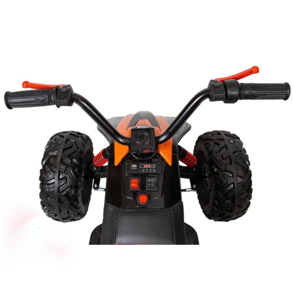 24V Adventure Pro 7 Edition Ride-On Quad W/ Rubber Wheels, Music Player & Lights