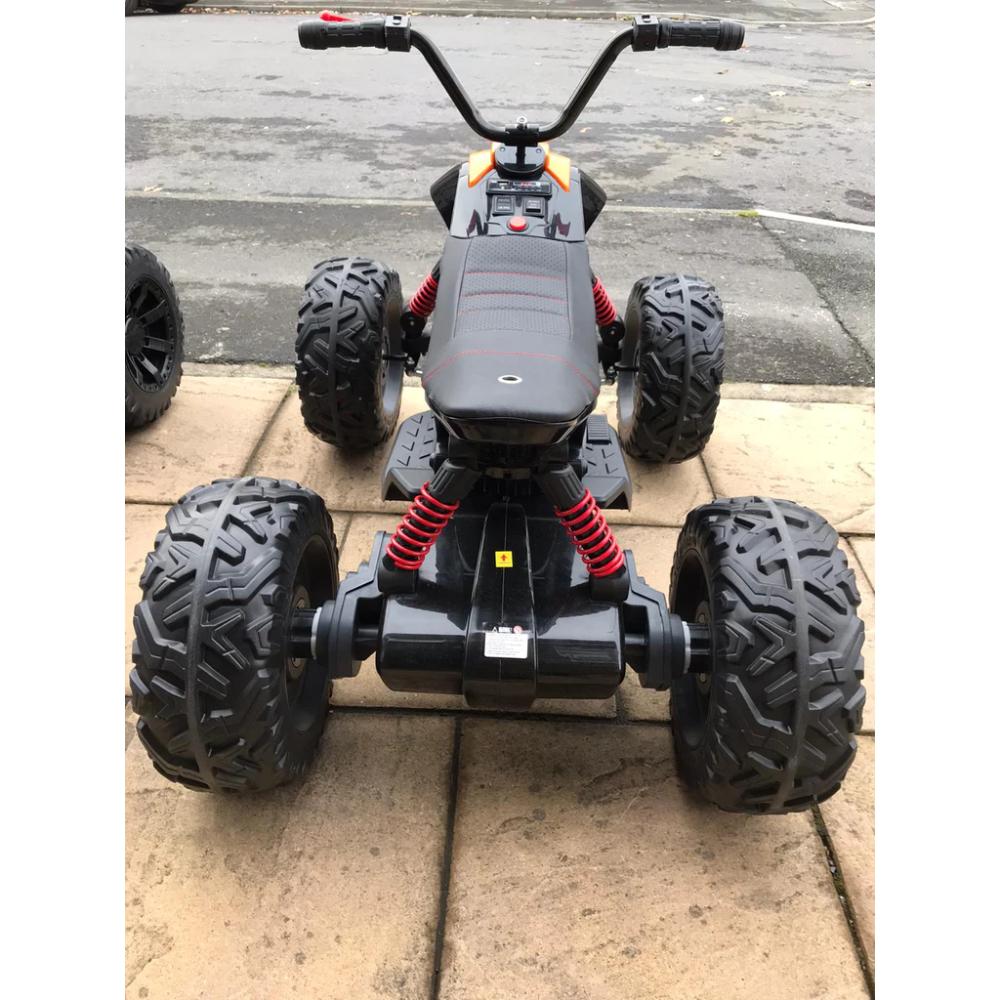 24V Adventure Pro 7 Edition Ride-On Quad W/ Rubber Wheels, Music Player & Lights