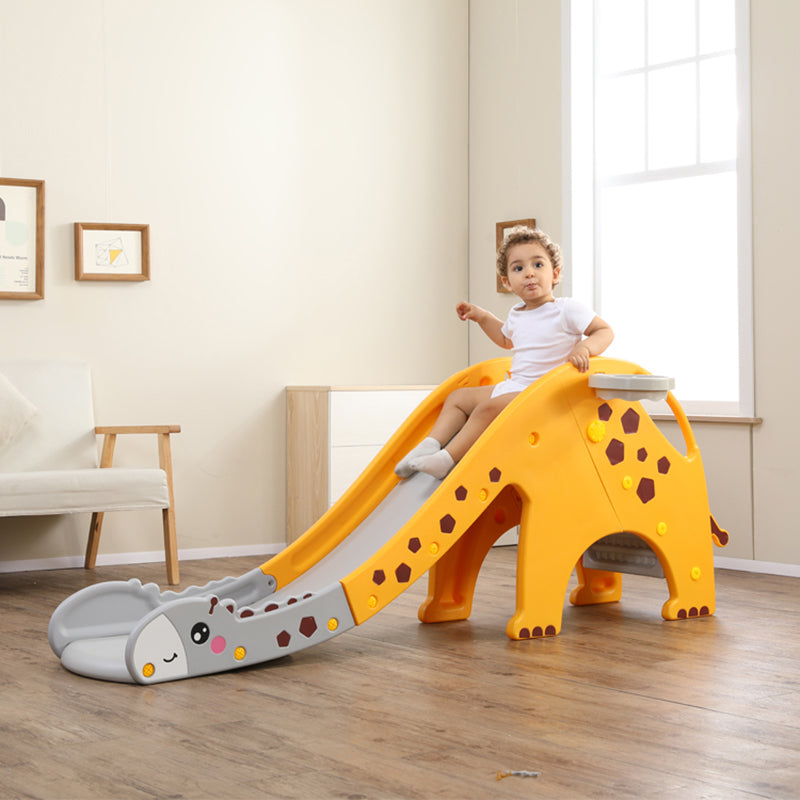 Toboggan girafe d'intérieur et d'extérieur pour enfants avec cadre à billes - Divertissement interactif pour les enfants et les tout-petits
