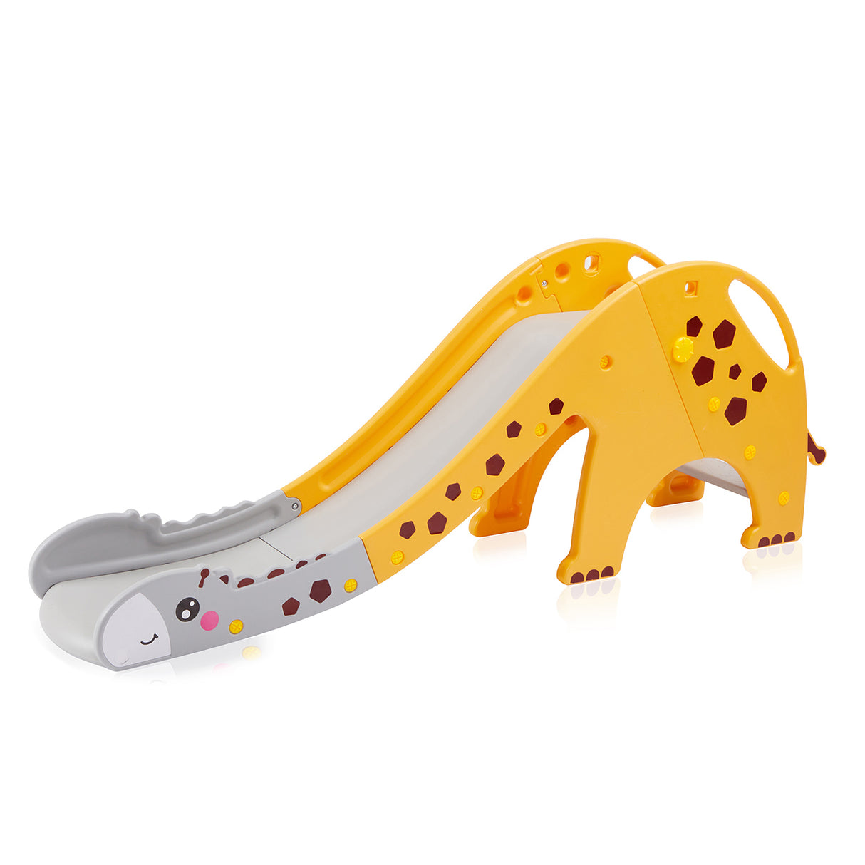 Toboggan girafe d'intérieur et d'extérieur pour enfants avec cadre à billes - Divertissement interactif pour les enfants et les tout-petits