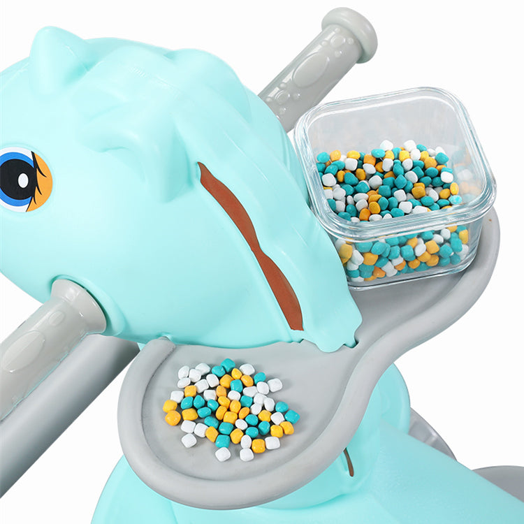 Cheval à bascule musical d'intérieur et d'extérieur pour enfants - Voiture à bascule et à pousser pied à pied amusante et engageante