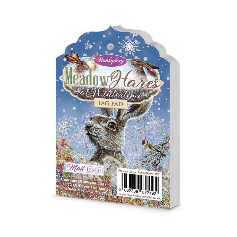 Meadow Hares At Wintertime Tag Pad