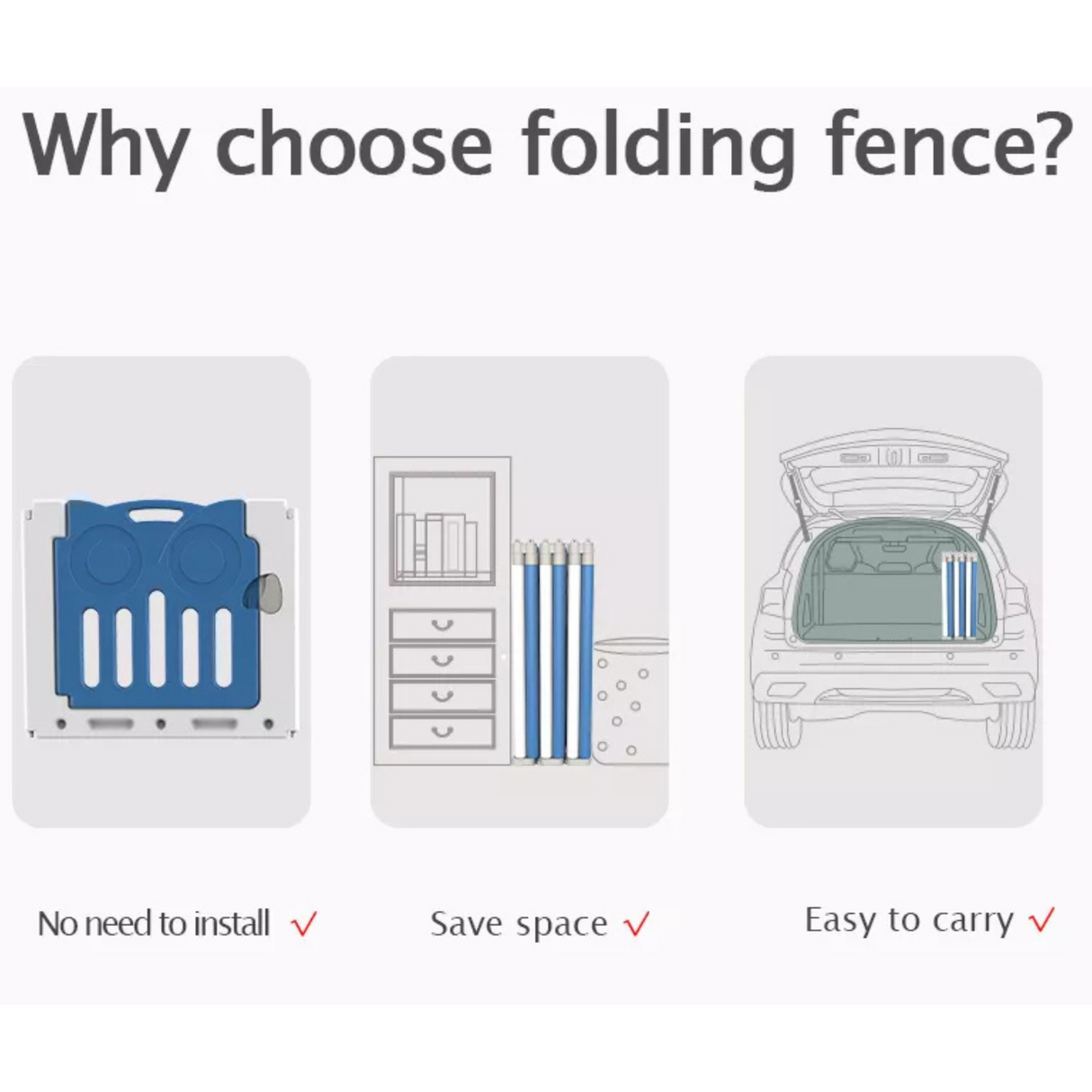 Kids 16 Panel Foldable Indoor & Outdoor Safety Playpen - 143 x 179 x 63 (cm)