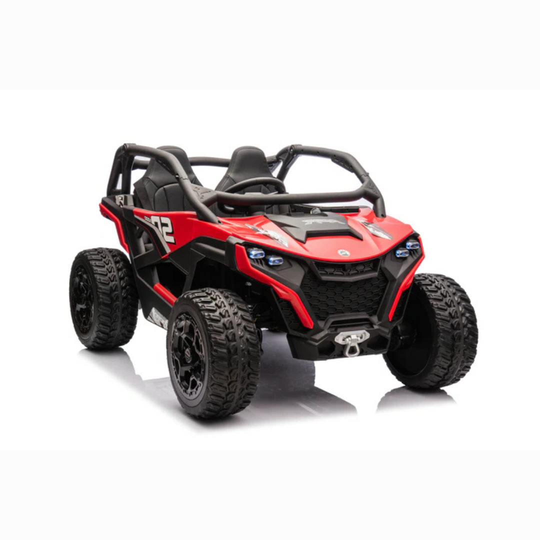 24V Trail Blazer Edition 4x4 Kids Off-Road Ride-On UTV Buggy W/ Rubber Wheels, Music Player & RC