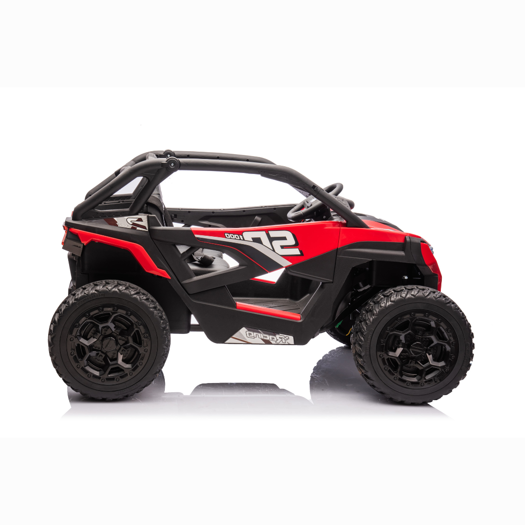 24V Trail Blazer Edition 4x4 Kids Off-Road Ride-On UTV Buggy W/ Rubber Wheels, Music Player & RC