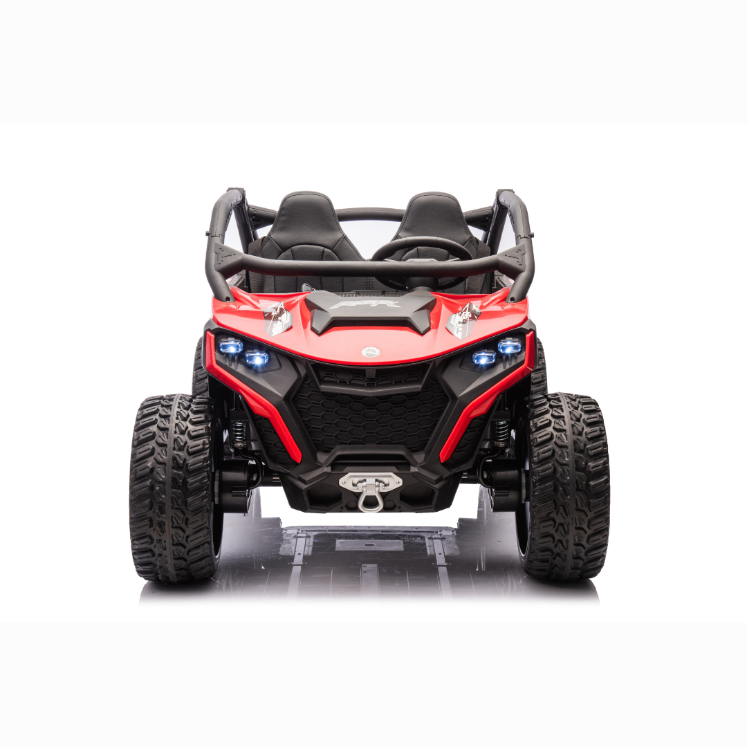 24V Trail Blazer Edition 4x4 Kids Off-Road Ride-On UTV Buggy W/ Rubber Wheels, Music Player & RC