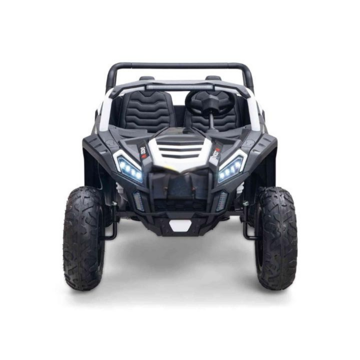 24V Ultra Treck 180-Watt Brushless Edition XXL 2-Seater UTV for Advanced Drivers W/ Inflatable Rubber Tires, Music Player & Lights