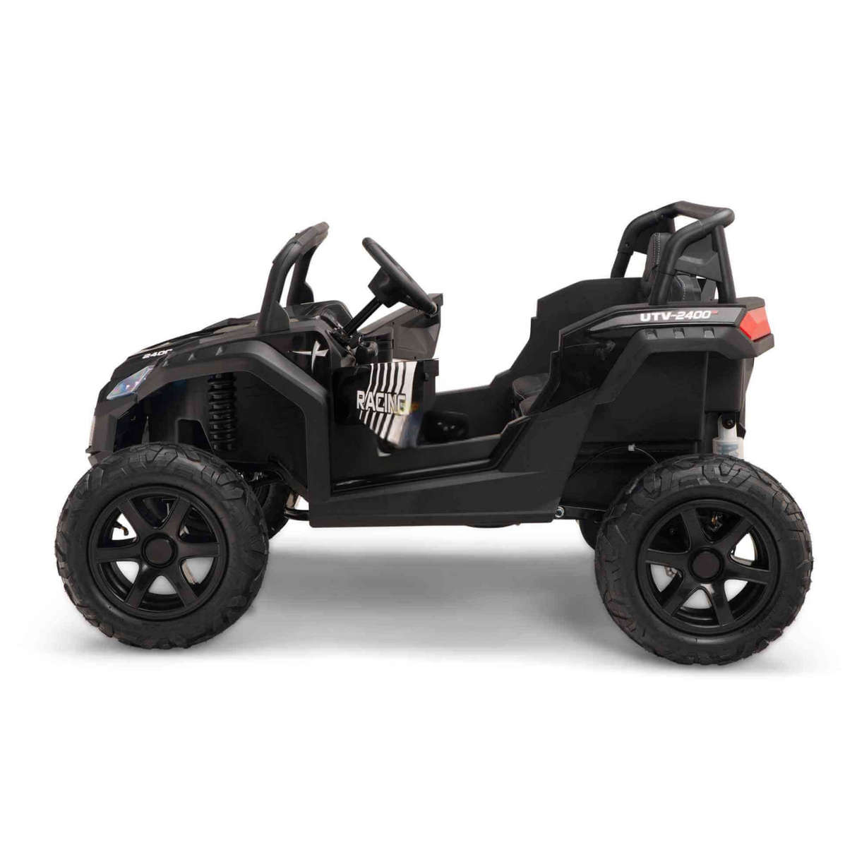 24V Ultra Treck 180-Watt Brushless Edition XXL 2-Seater UTV for Advanced Drivers W/ Inflatable Rubber Tires, Music Player & Lights