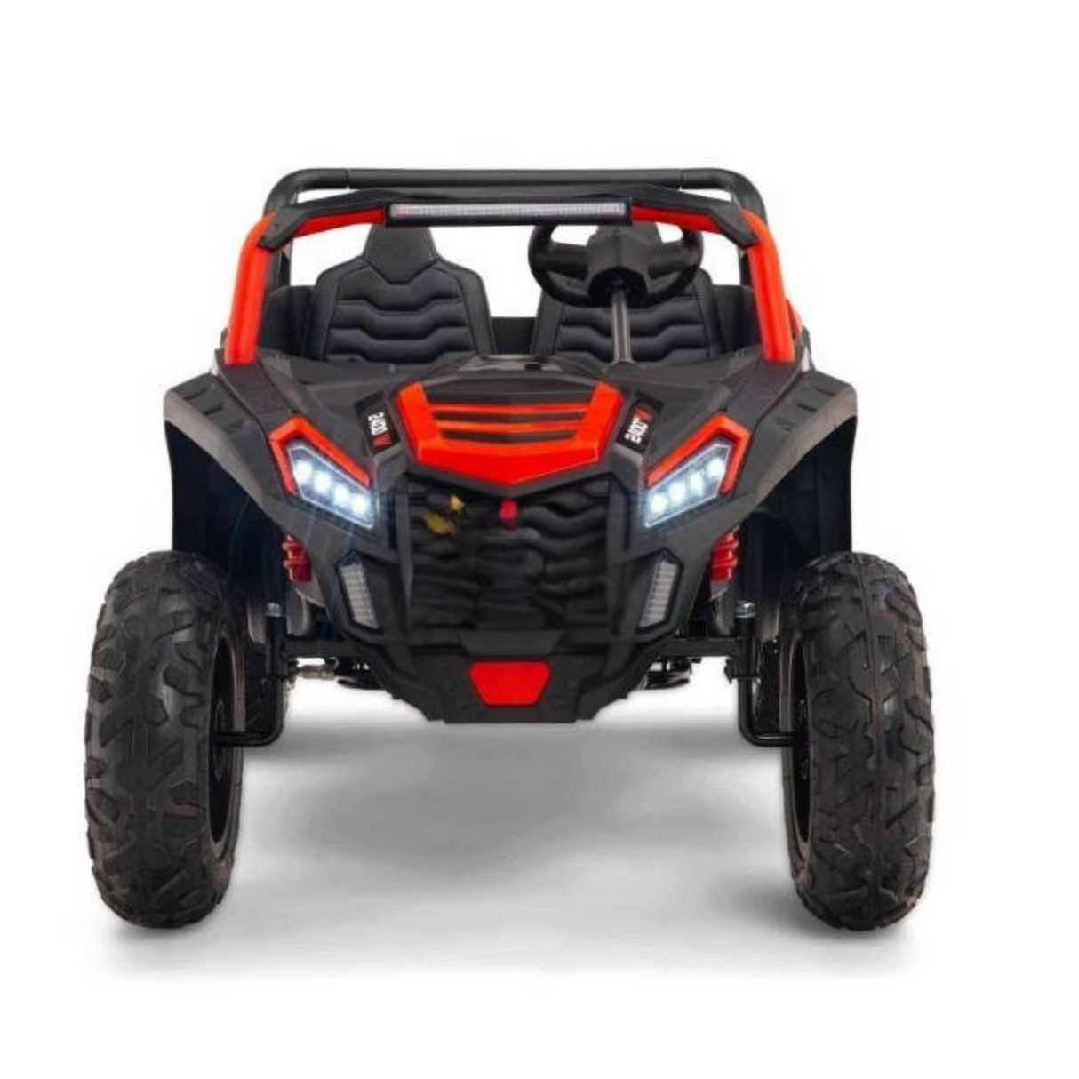24V Ultra Treck 180-Watt Brushless Edition XXL 2-Seater UTV for Advanced Drivers W/ Inflatable Rubber Tires, Music Player & Lights