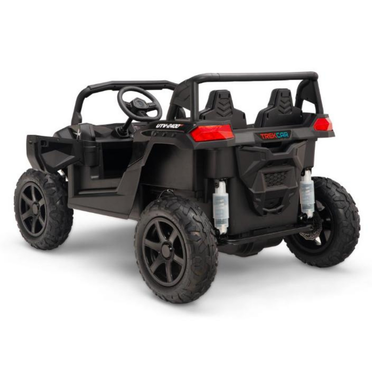 24V Ultra Treck 180-Watt Brushless Edition XXL 2-Seater UTV for Advanced Drivers W/ Inflatable Rubber Tires, Music Player & Lights