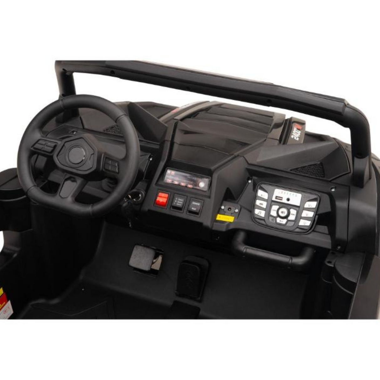 24V Ultra Treck 180-Watt Brushless Edition XXL 2-Seater UTV for Advanced Drivers W/ Inflatable Rubber Tires, Music Player & Lights