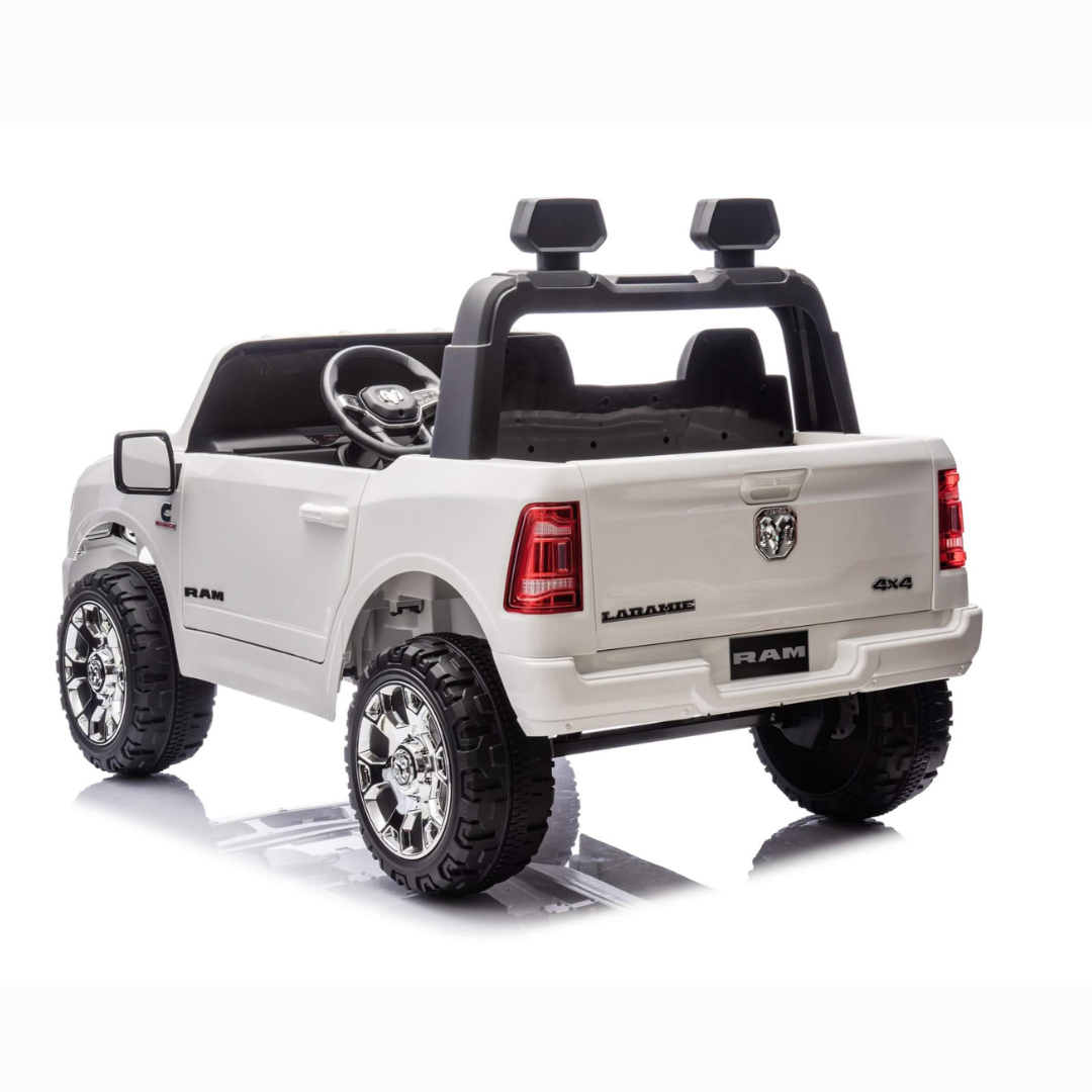 24V RAM 3500 Complete XXL Edition 4x4 Kids 2-Seater Ride-On Truck W/ Rubber Wheels, Music Player & RC