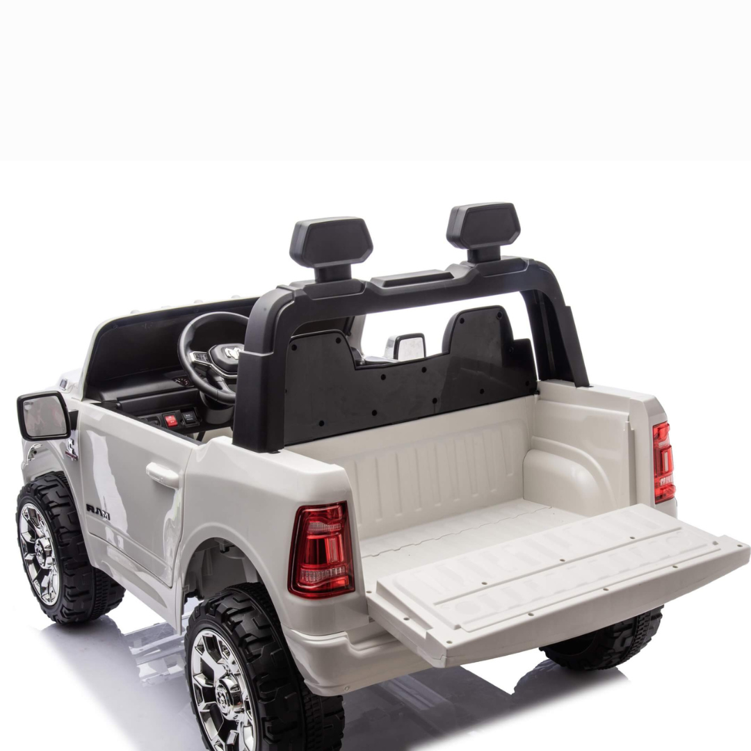 24V RAM 3500 Complete XXL Edition 4x4 Kids 2-Seater Ride-On Truck W/ Rubber Wheels, Music Player & RC
