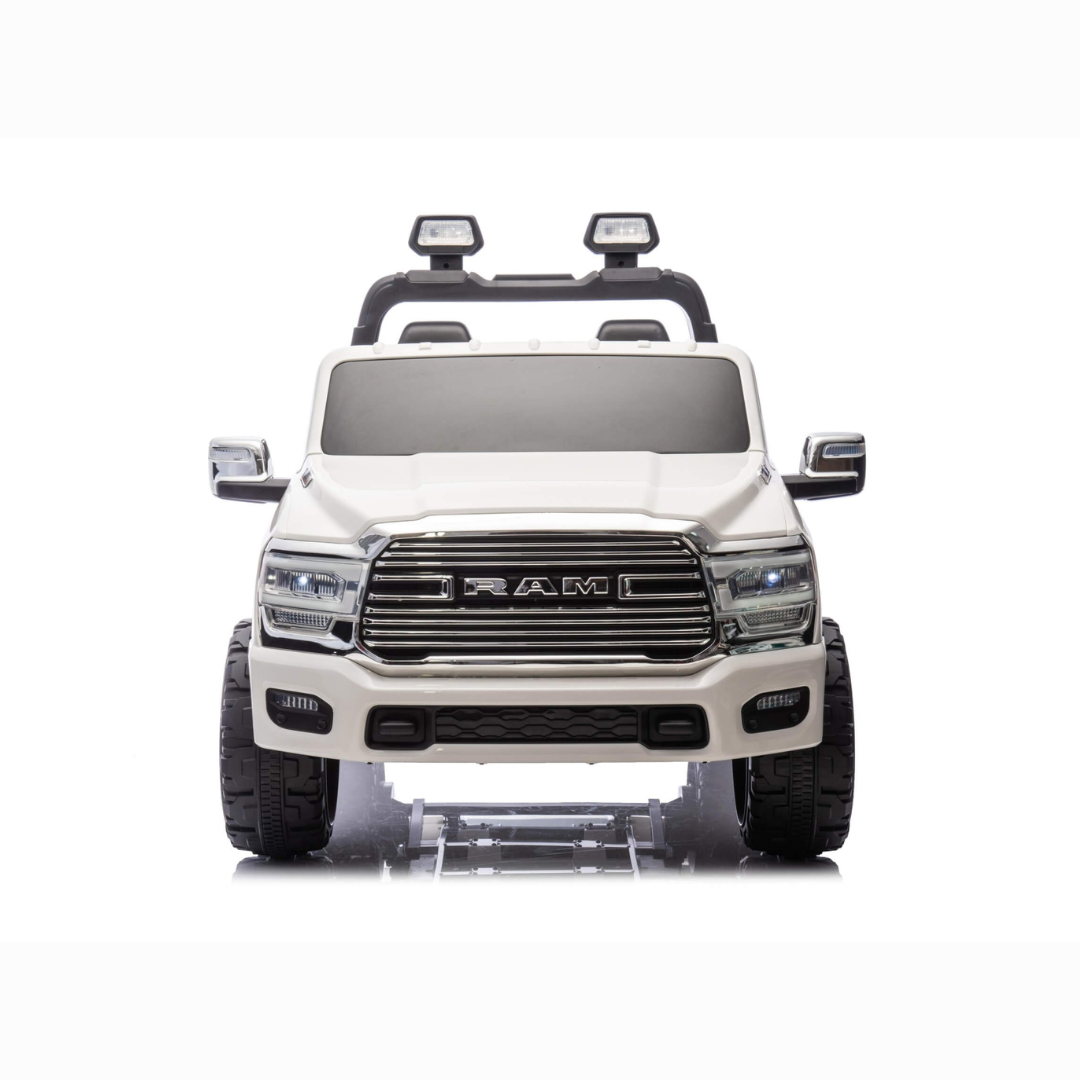 24V RAM 3500 Complete XXL Edition 4x4 Kids 2-Seater Ride-On Truck W/ Rubber Wheels, Music Player & RC