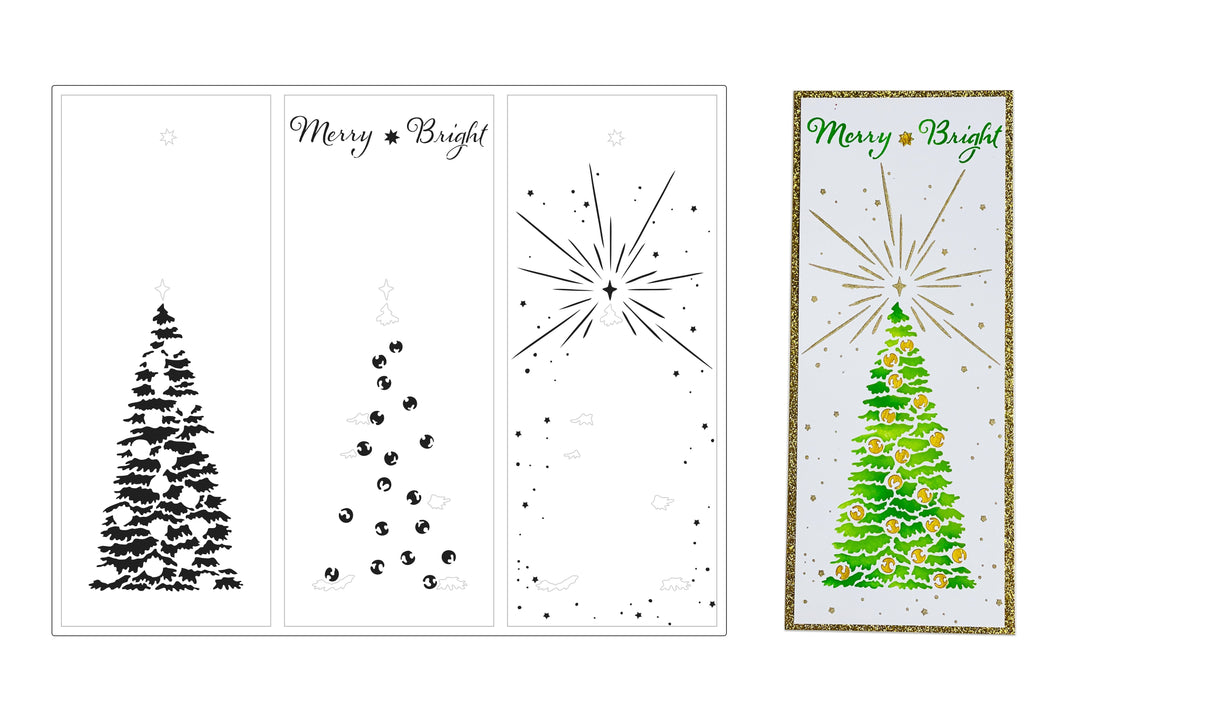 The Crafters Workshop Slimline Layered Tall Christmas Tree