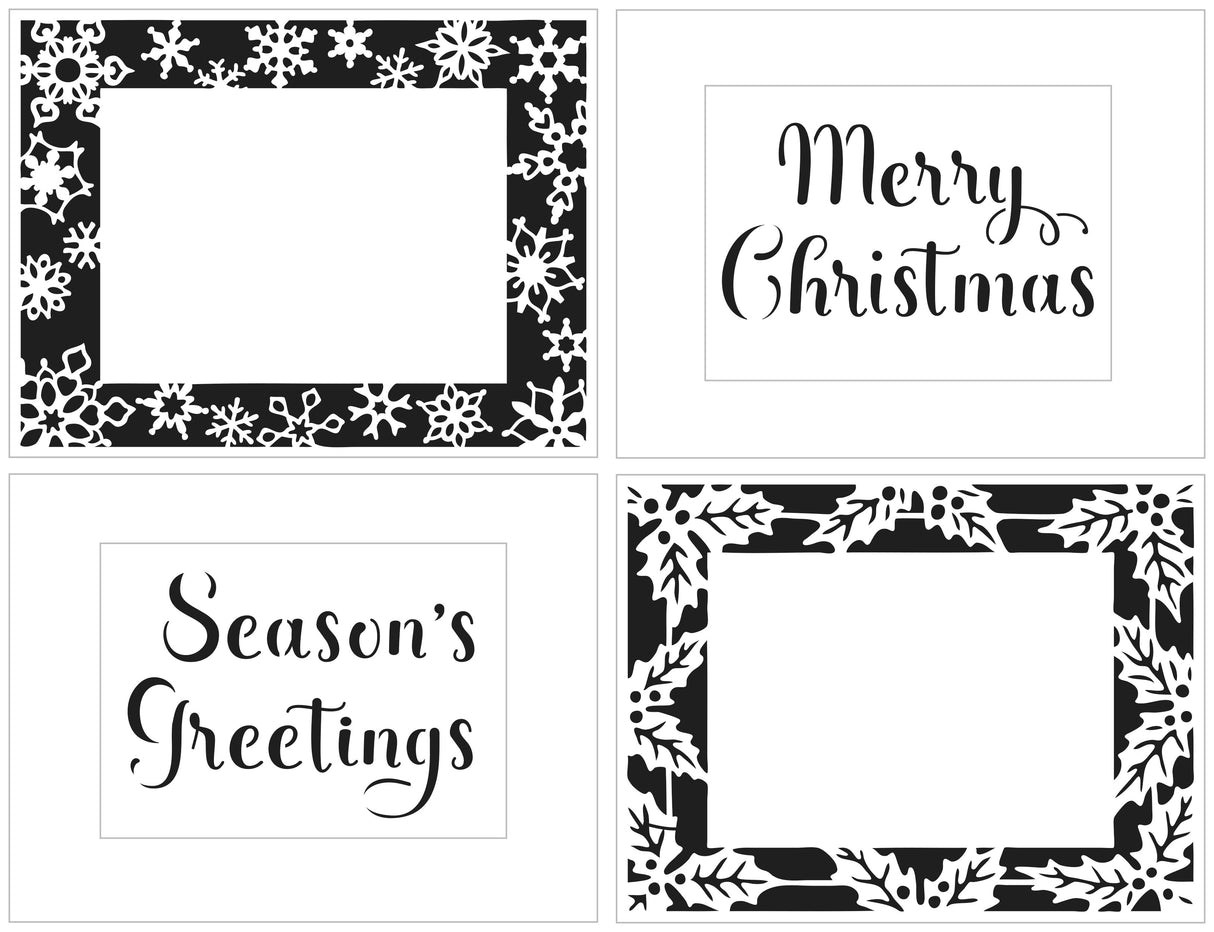 The Crafters Workshop A2 Holly Snowflake Frames