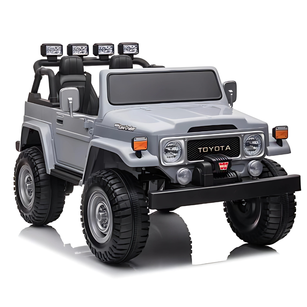 24V Toyota Premium 4x4 2-Seater Ride-On Truck W/ Rubber Wheels, Music Player & RC