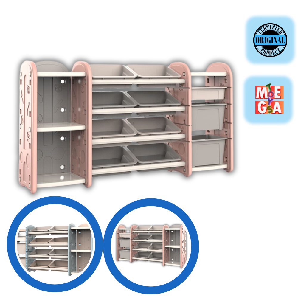 Kids & Toddlers XL Bookshelf Storage Unit: Toddler Luxury Organizer