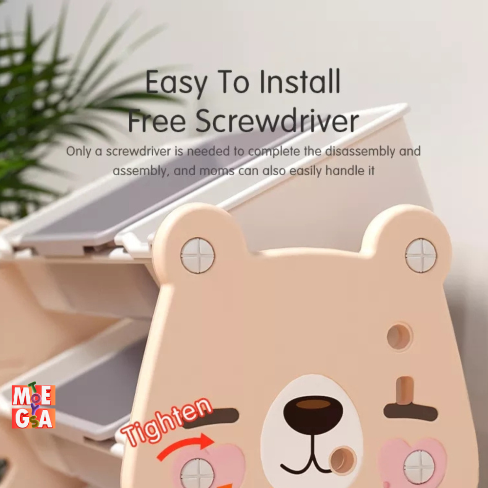 Kids & Toddlers Bear Edition Storage Unit: Toddler Luxury Organizer