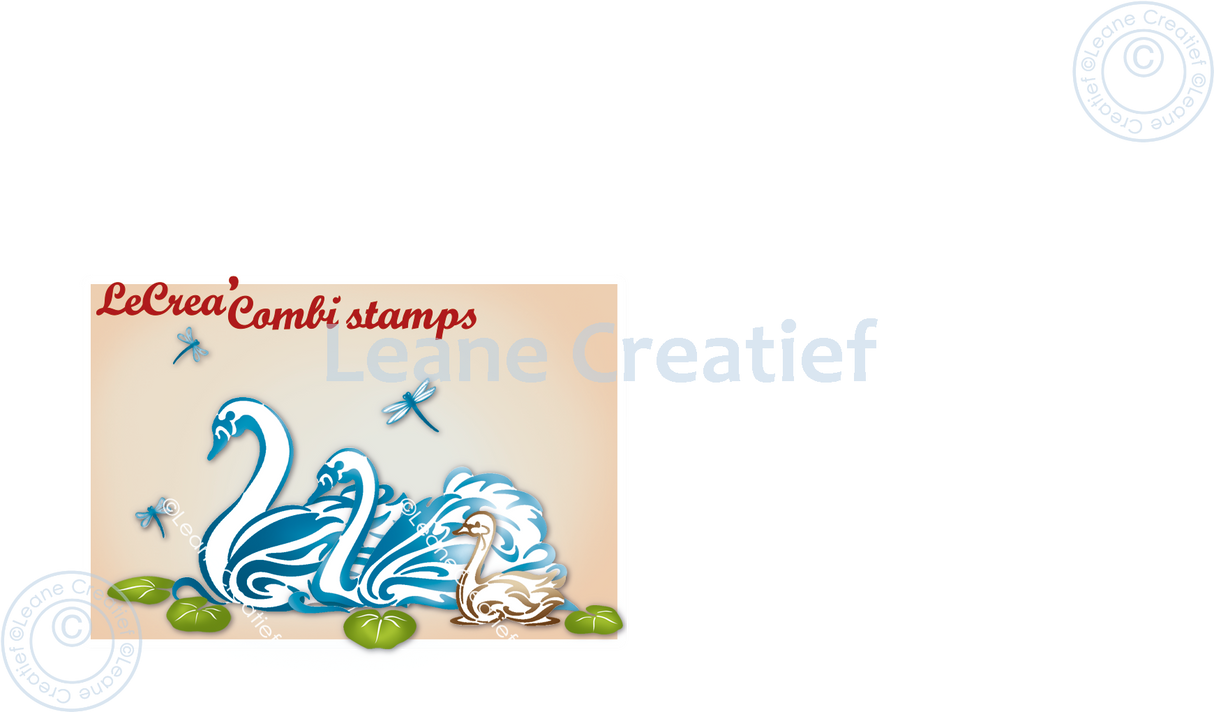 Lecreadesign Combi Clear Stamp Swan Family