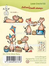 Lecreadesign Combi Clear Stamp Mice Party