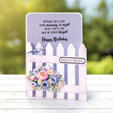 White 5x7 Picket Fence Cards & Envelopes, Pack of 12