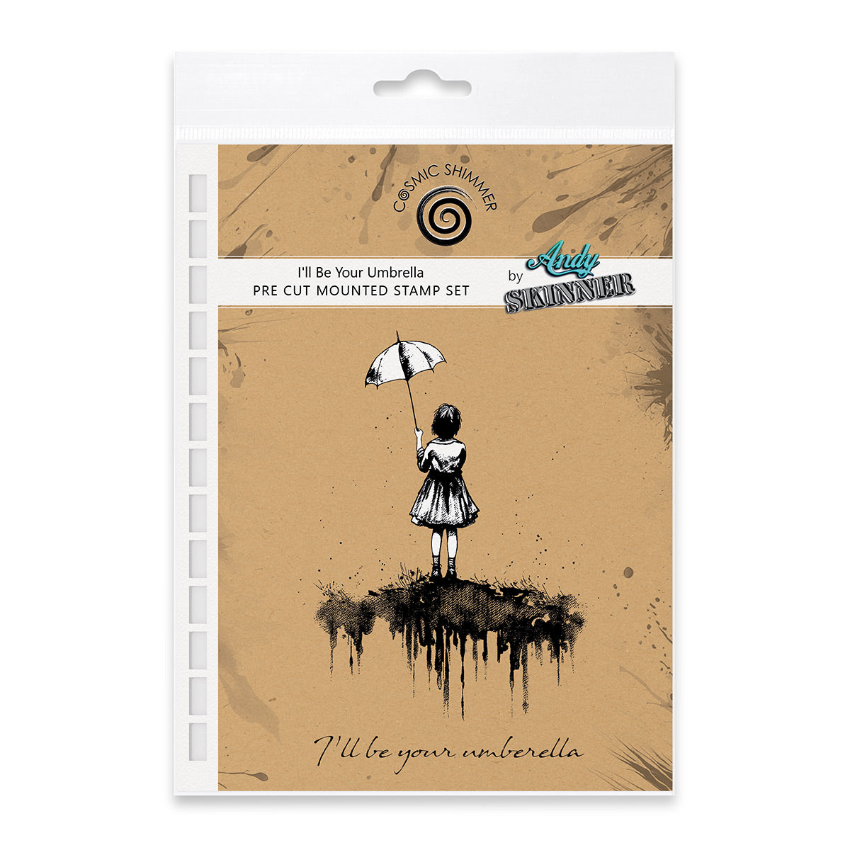 I'll Be Your Umbrella Pre Cut Rubber Stamp Set by Andy Skinner