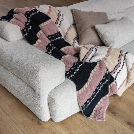 Desert Sunset Geometric Print Extended Throw
